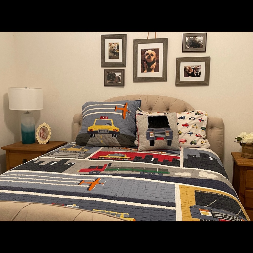 Pottery Barn Kids train quilt bundle